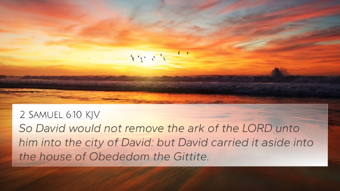 2 Samuel 6:10 Explained