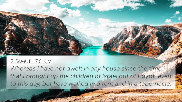 2 Samuel 7:6 KJV Bible Verse Image