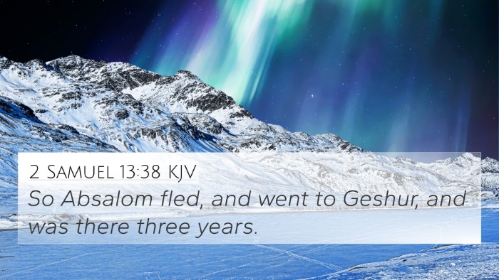 2 Samuel 13:38 KJV Bible Verse Image