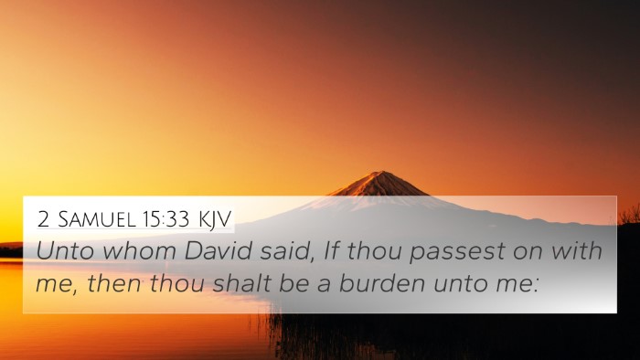 2 Samuel 15:33 KJV Bible Verse Image