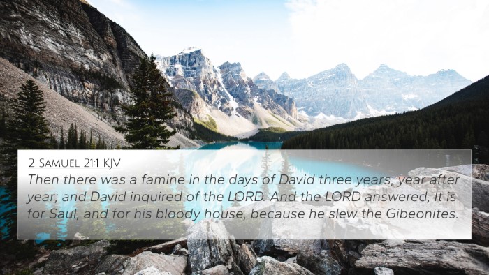 2 Samuel 21:1 KJV Bible Verse Image