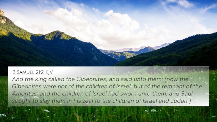 2 Samuel 21:2 Explained