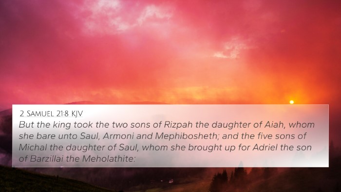 2 Samuel 21:8 KJV Bible Verse Image