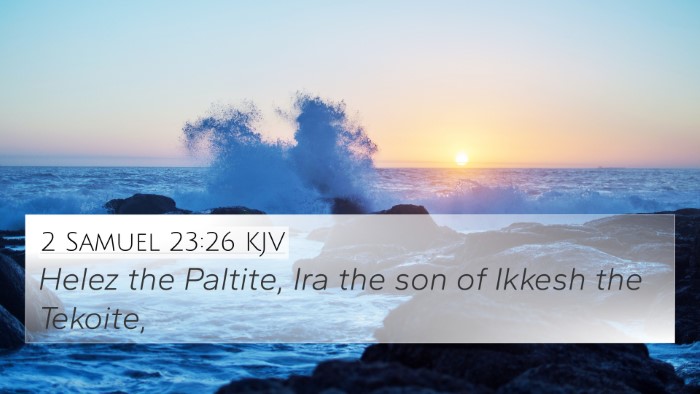 2 Samuel 23:26 Explained