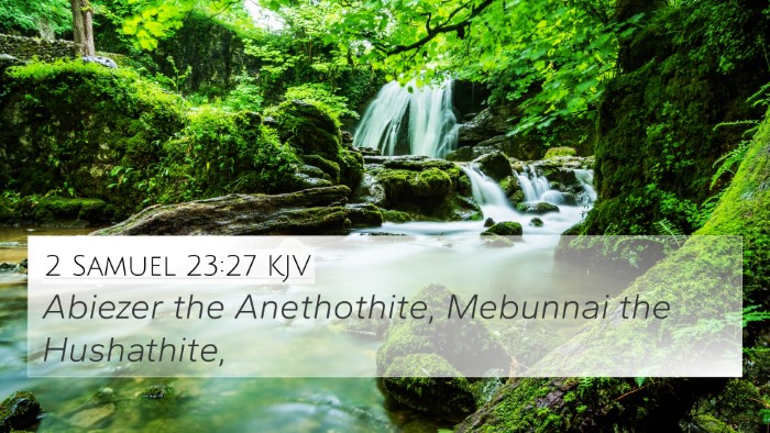 2 Samuel 23:27 Explained