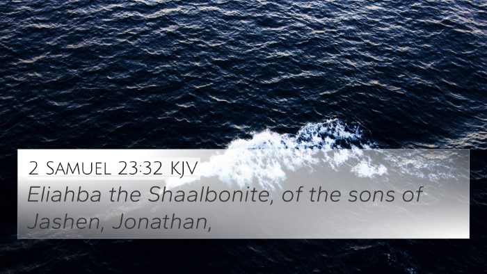 2 Samuel 23:32 KJV Bible Verse Image