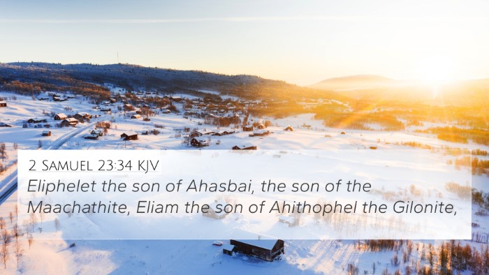 2 Samuel 23:34 KJV Bible Verse Image