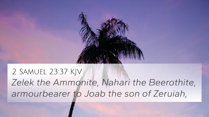 2 Samuel 23:37 Explained