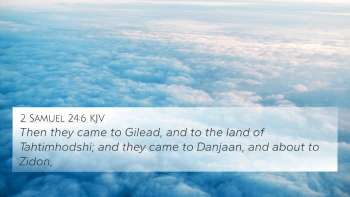 2 Samuel 24:6 KJV Bible Verse Image