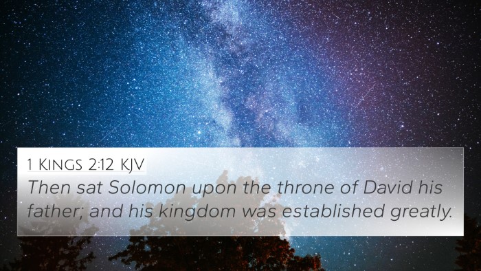 1 Kings 2:12 KJV Bible Verse Image