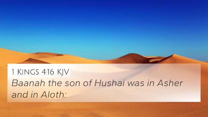 1 Kings 4:16 KJV Bible Verse Image