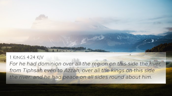 1 Kings 4:24 KJV Bible Verse Image