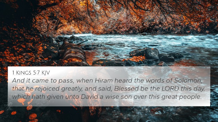 1 Kings 5:7 KJV Bible Verse Image