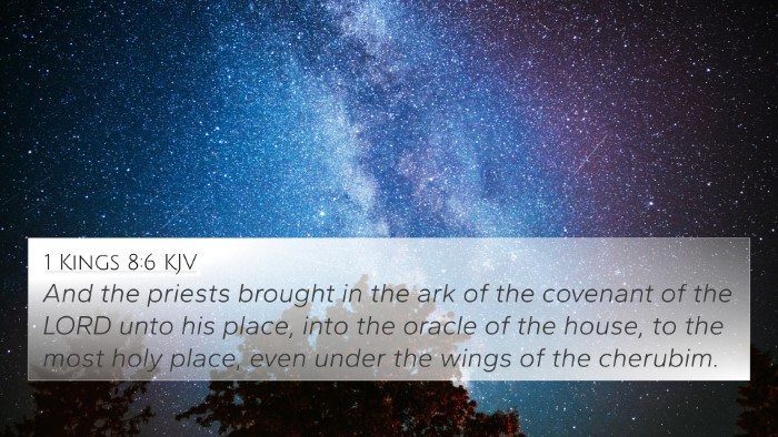 1 Kings 8:6 KJV Bible Verse Image