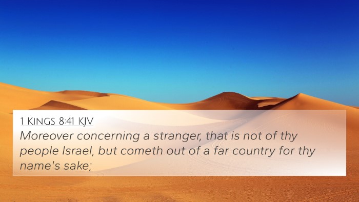 1 Kings 8:41 KJV Bible Verse Image