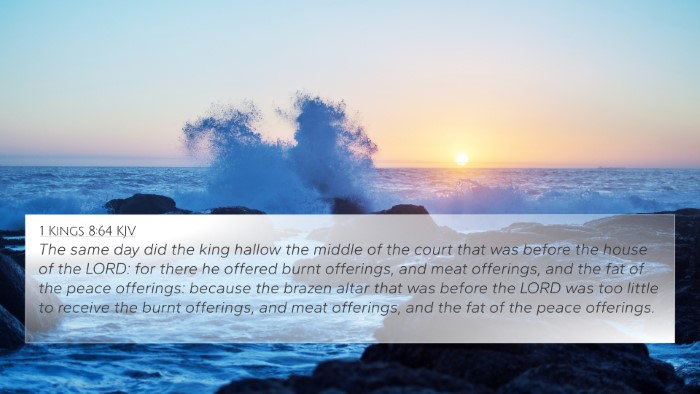 1 Kings 8:64 KJV Bible Verse Image