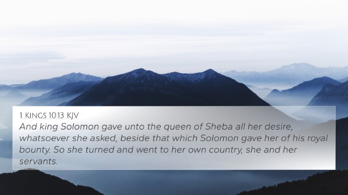1 Kings 10:13 KJV Bible Verse Image
