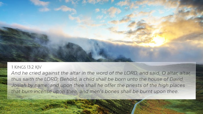 1 Kings 13:2 KJV Bible Verse Image