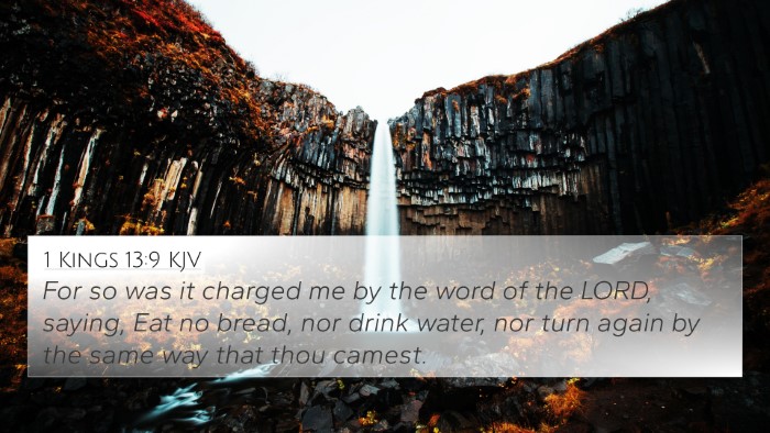 1 Kings 13:9 KJV Bible Verse Image