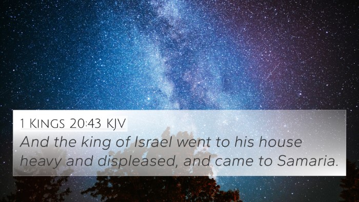 1 Kings 20:43 KJV Bible Verse Image