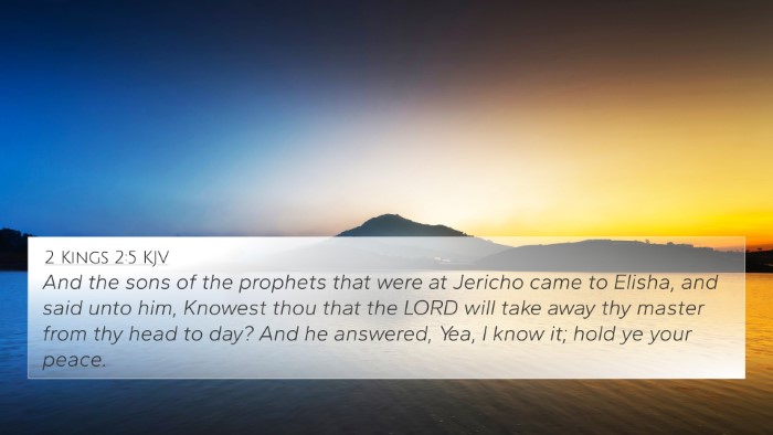 2 Kings 2:5 Explained