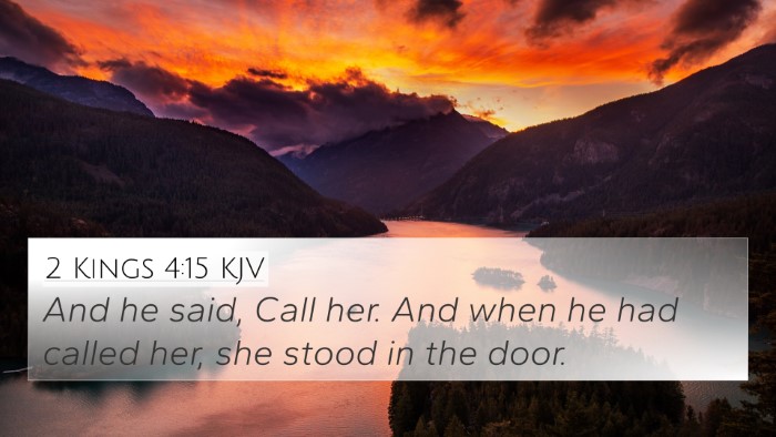 2 Kings 4:15 Explained