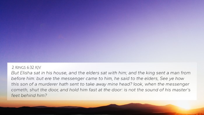 2 Kings 6:32 KJV Bible Verse Image