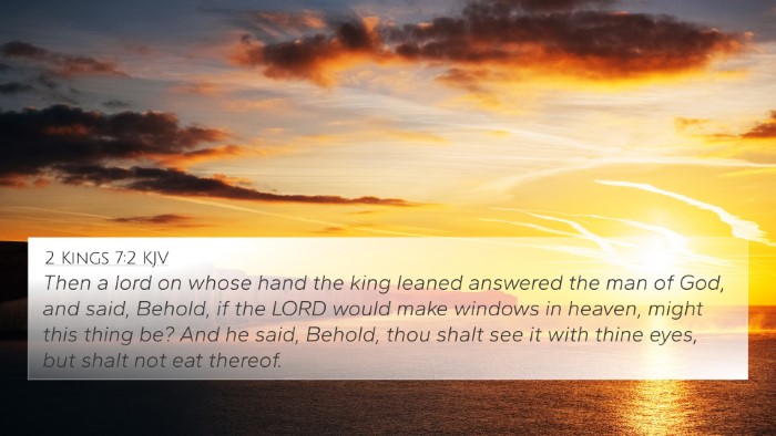 2 Kings 7:2 Explained