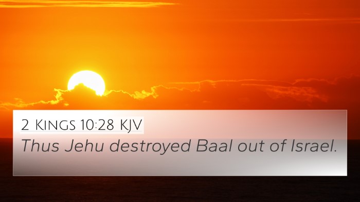 2 Kings 10:28 Explained
