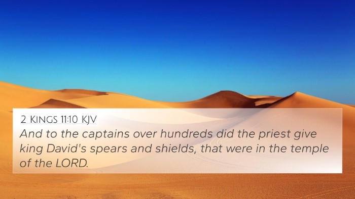 2 Kings 11:10 KJV Bible Verse Image