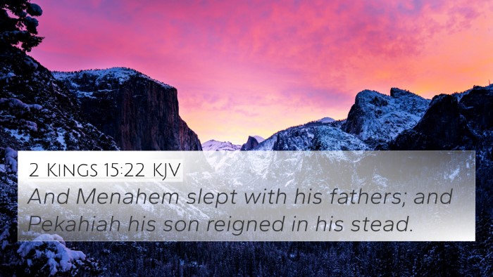 2 Kings 15:22 Explained
