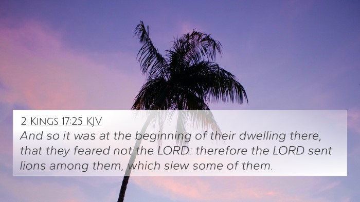 2 Kings 17:25 KJV Bible Verse Image