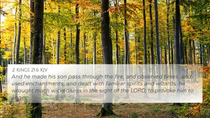 2 Kings 21:6 KJV Bible Verse Image