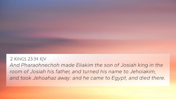 2 Kings 23:34 KJV Bible Verse Image