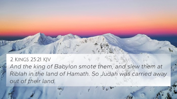 2 Kings 25:21 KJV Bible Verse Image