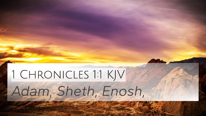 1 Chronicles 1:1 KJV Bible Verse Image