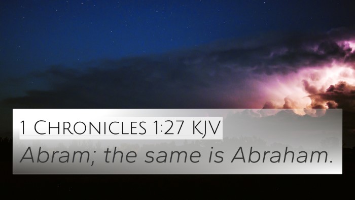 1 Chronicles 1:27 KJV Bible Verse Image