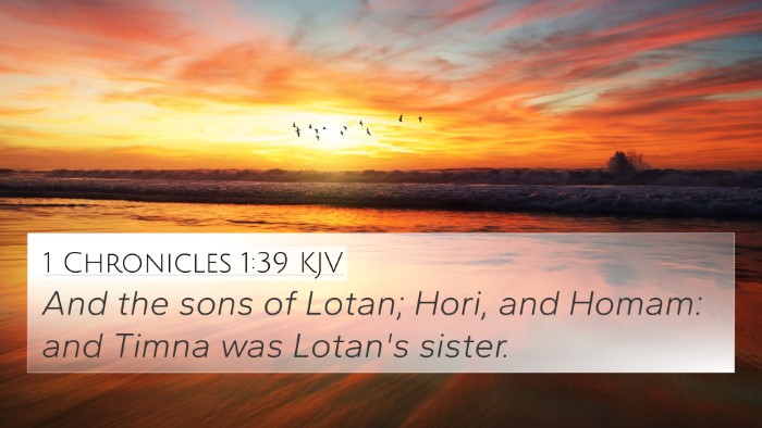 1 Chronicles 1:39 KJV Bible Verse Image
