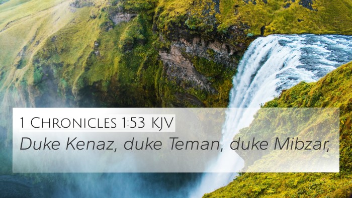 1 Chronicles 1:53 KJV Bible Verse Image