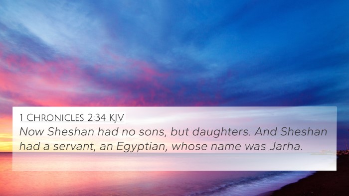 1 Chronicles 2:34 KJV Bible Verse Image