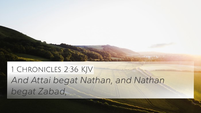 1 Chronicles 2:36 KJV Bible Verse Image
