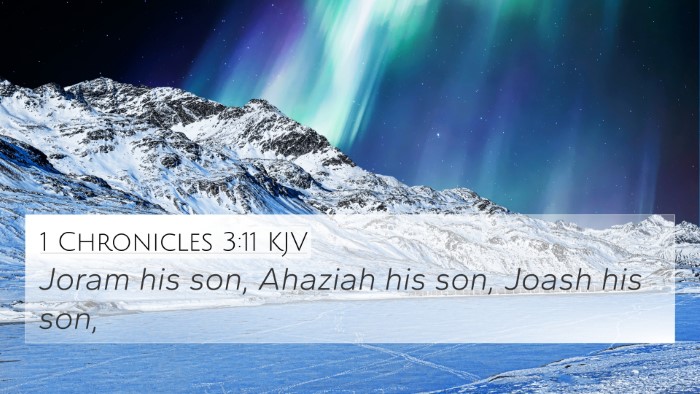1 Chronicles 3:11 KJV Bible Verse Image