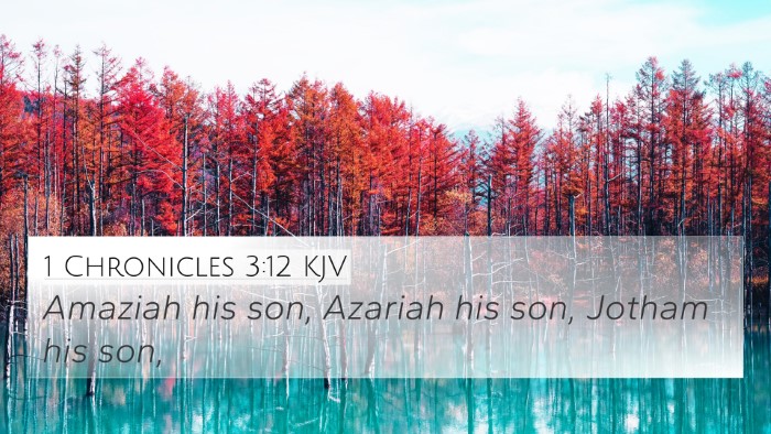 1 Chronicles 3:12 KJV Bible Verse Image
