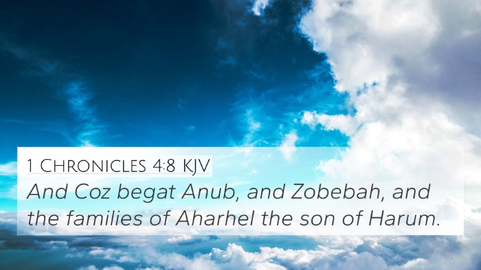 1 Chronicles 4:8 KJV Bible Verse Image