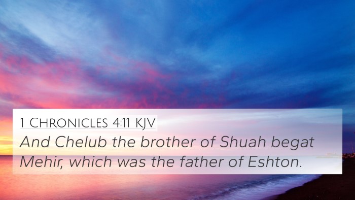 1 Chronicles 4:11 KJV Bible Verse Image