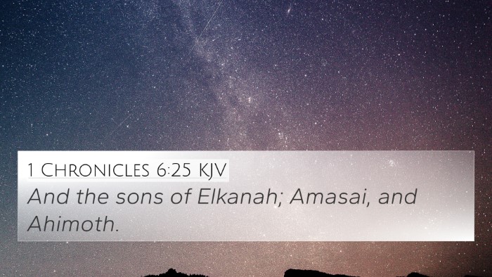 1 Chronicles 6:25 KJV Bible Verse Image