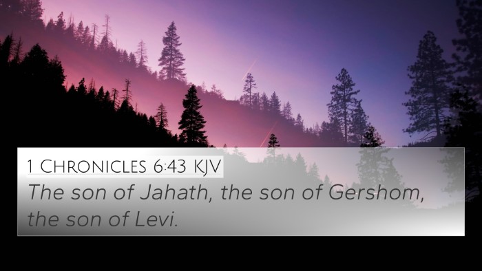 1 Chronicles 6:43 KJV Bible Verse Image