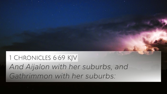 1 Chronicles 6:69 KJV Bible Verse Image