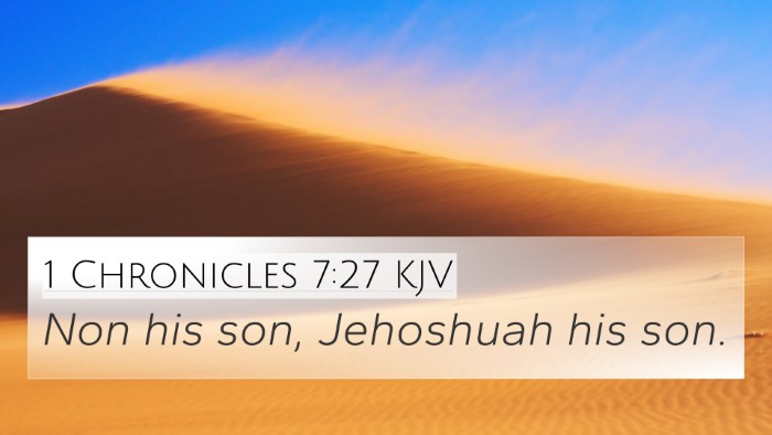 1 Chronicles 7:27 KJV Bible Verse Image