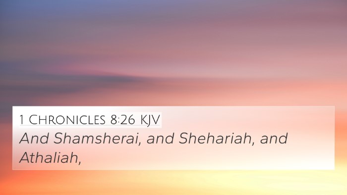 1 Chronicles 8:26 KJV Bible Verse Image
